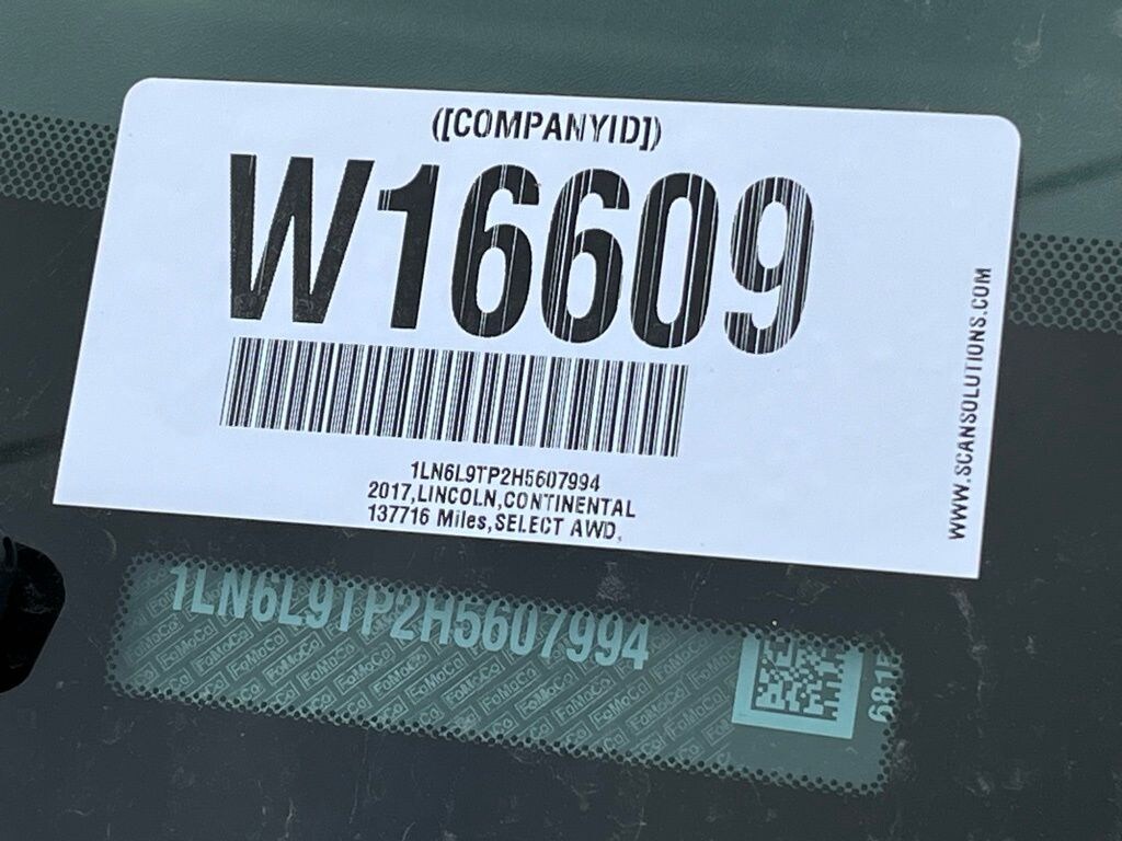 Used 2017 Lincoln Continental Select Sedan