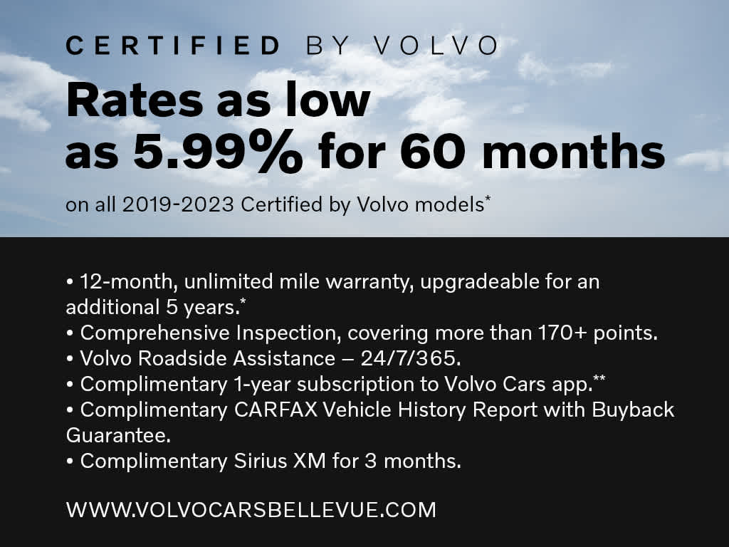 Certified 2022 Volvo XC60 Momentum with VIN YV4L12RK2N1005208 for sale in Bellevue, WA