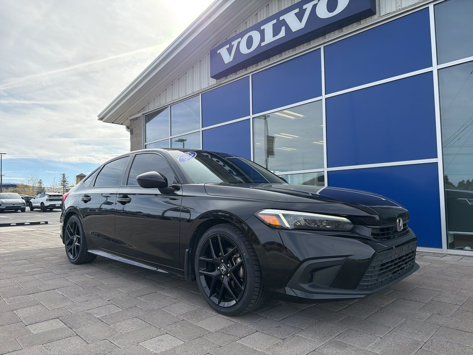 Black 2022 Honda Civic Sport FWD Sedan Front-Wheel Drive Continuously Variable Transmission