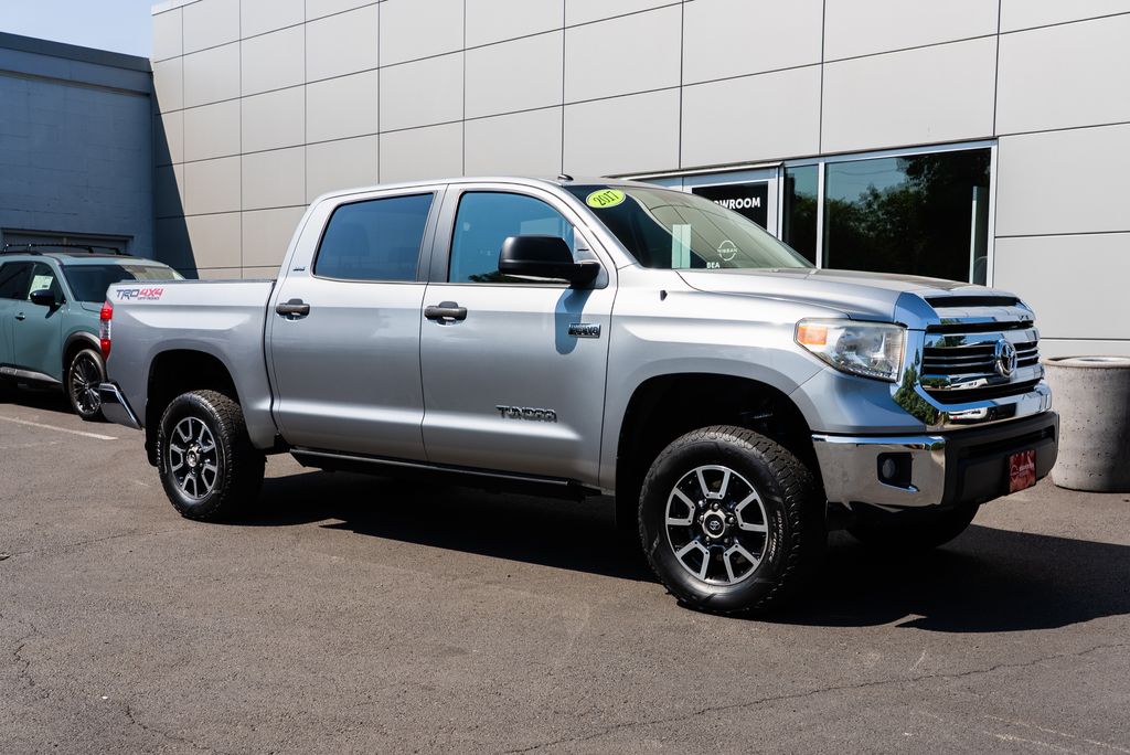 Silver Sky Metallic 2017 Toyota Tundra Pickup Truck Four-Wheel Drive 6-Speed Automatic Overdrive