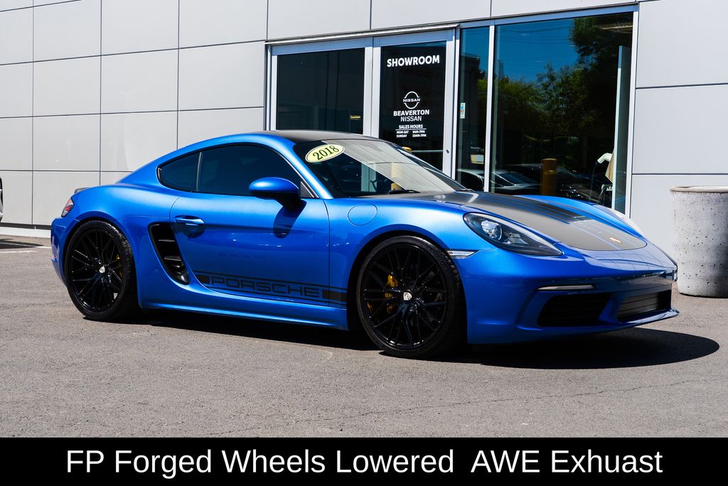 Blue 2018 Porsche 718 Cayman Coupe Rear-Wheel Drive 7-Speed Automatic