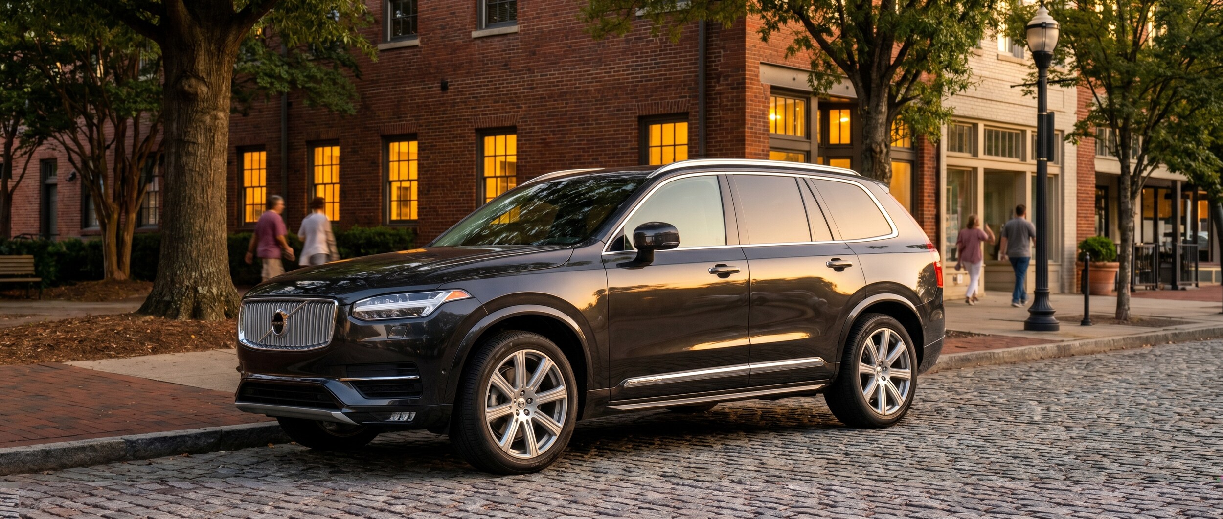 Volvo XC90 Excellence luxury SUV at Falls Park in Greenville, SC