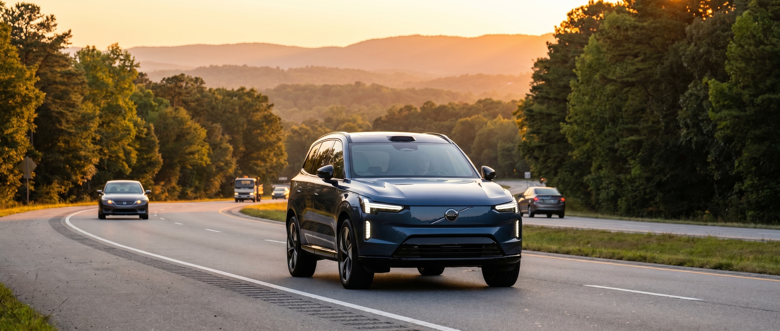 Volvo XC60 navigating Memorial Day traffic near Greenville SC highways