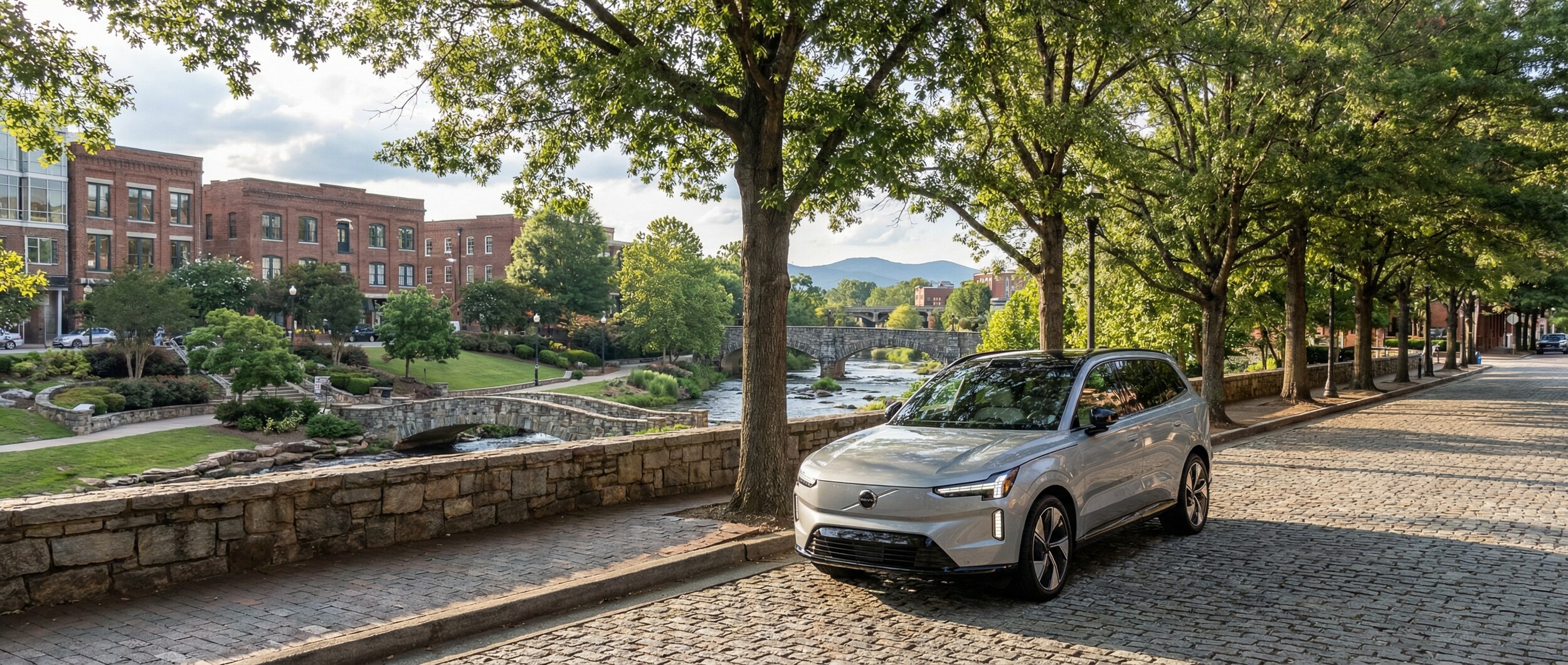 Volvo electric SUV environmental sustainability features Greenville SC