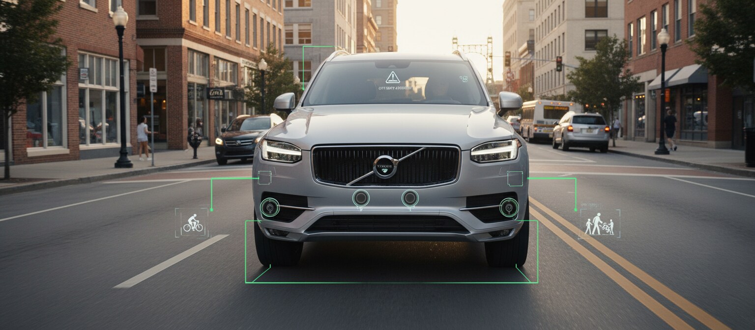 Volvo City Safety technology demonstration in Greenville, SC