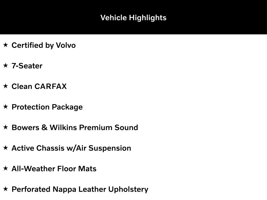 Certified 2024 Volvo XC90 plug-in hybrid T8 Ultimate Bright 7-Seater SUV