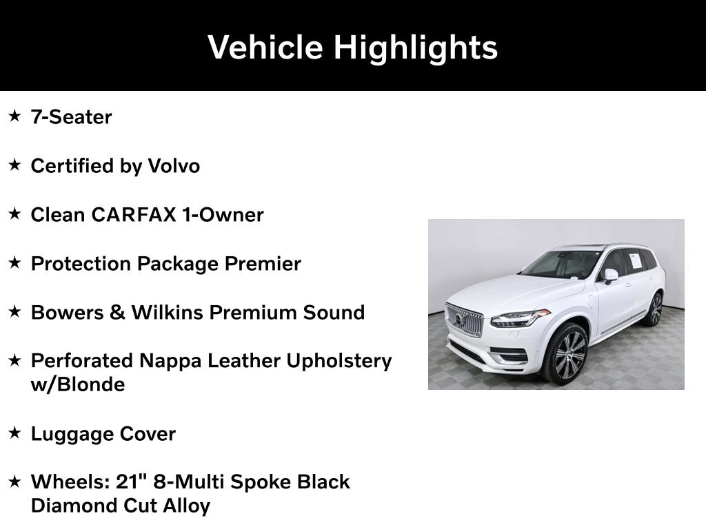 Used 2024 Volvo XC90 plug-in hybrid T8 Ultimate Bright 7-Seater SUV