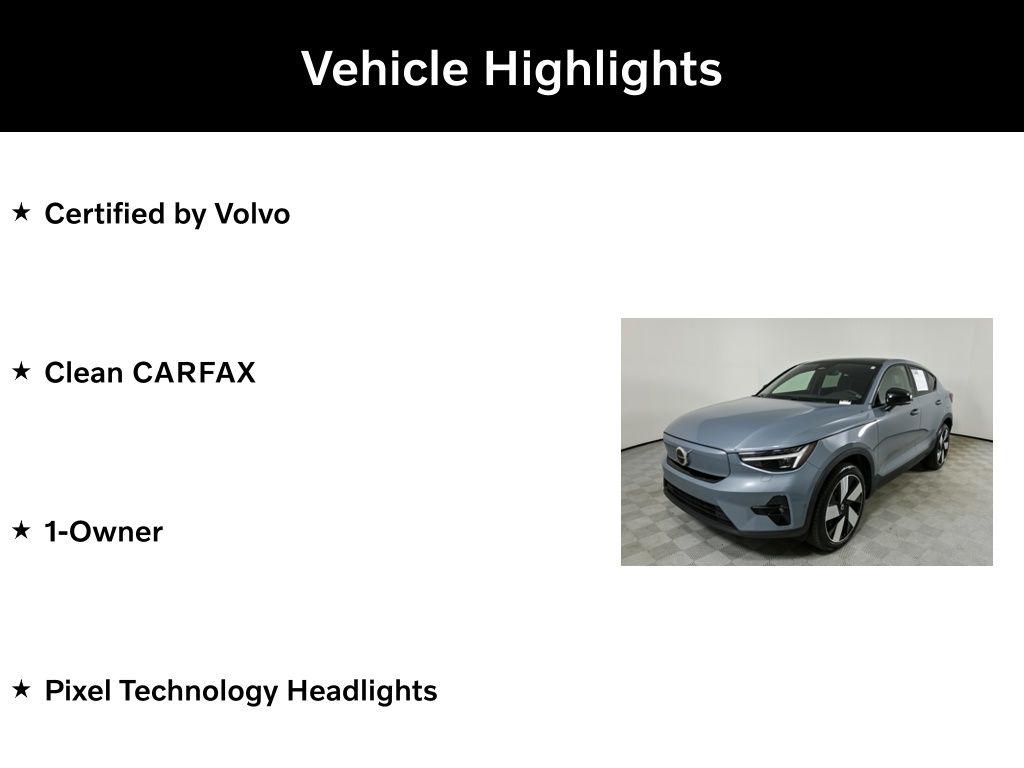 Certified 2023 Volvo C40 Ultimate with VIN YV4ED3GM5P2026741 for sale in Buford, GA