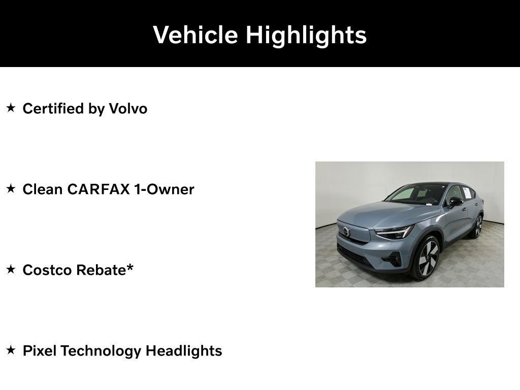 Used 2023 Volvo C40 Ultimate with VIN YV4ED3GM5P2026741 for sale in Buford, GA