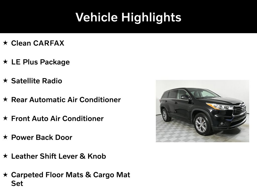 Used 2014 Toyota Highlander LE Plus with VIN 5TDZKRFH2ES017860 for sale in Buford, GA