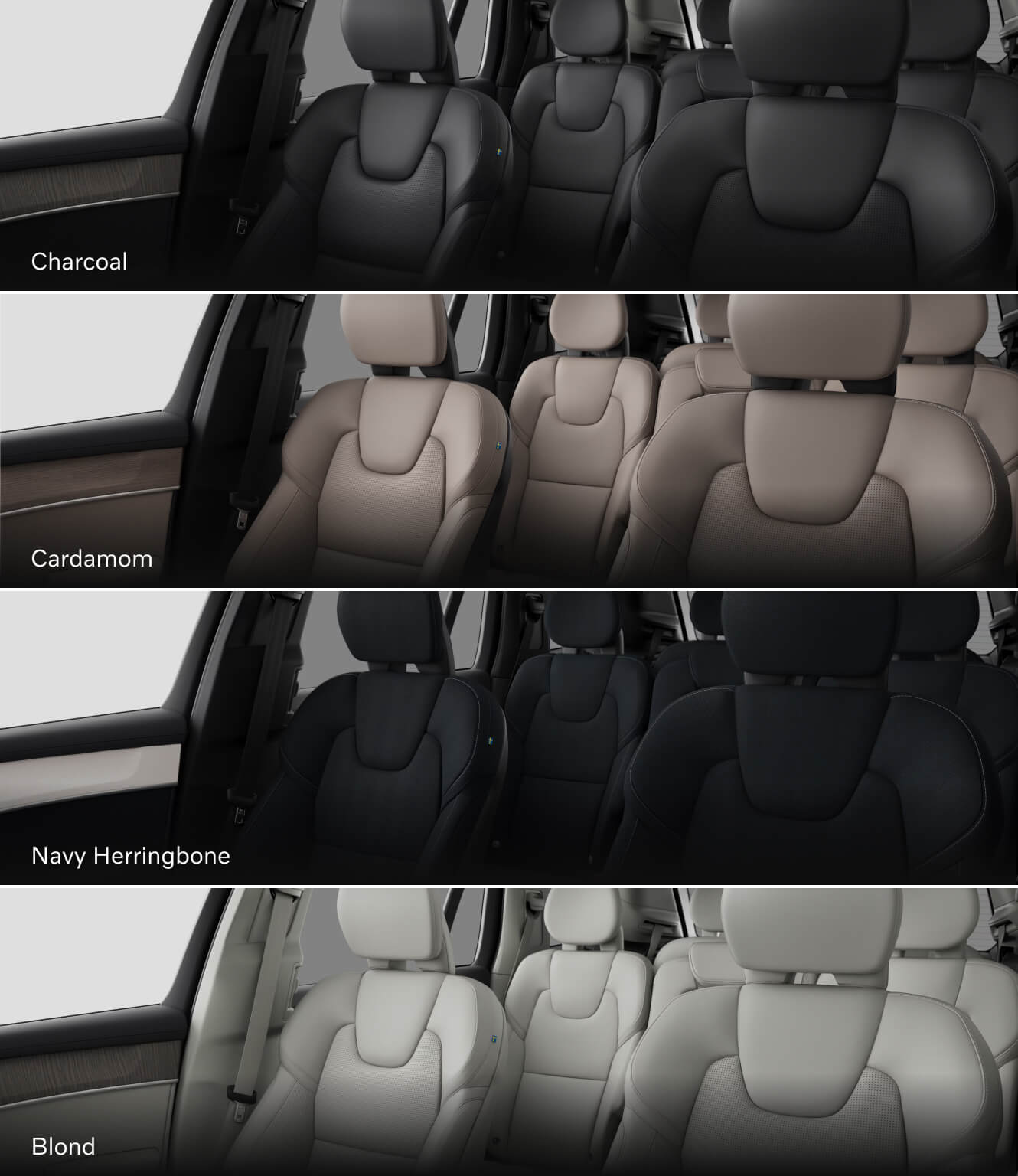 2026 Volvo XC90 Charcoal, Cardamom, Navy Herringbone, Blond