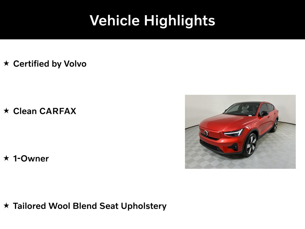 Used 2024 Volvo C40 Ultimate with VIN YV4EH3BM9R2116201 for sale in Buford, GA