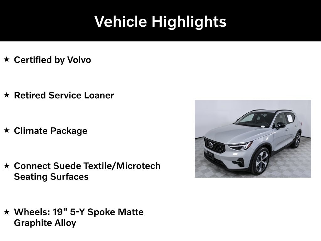 Certified 2025 Volvo XC40 B5 Plus Dark Theme SUV