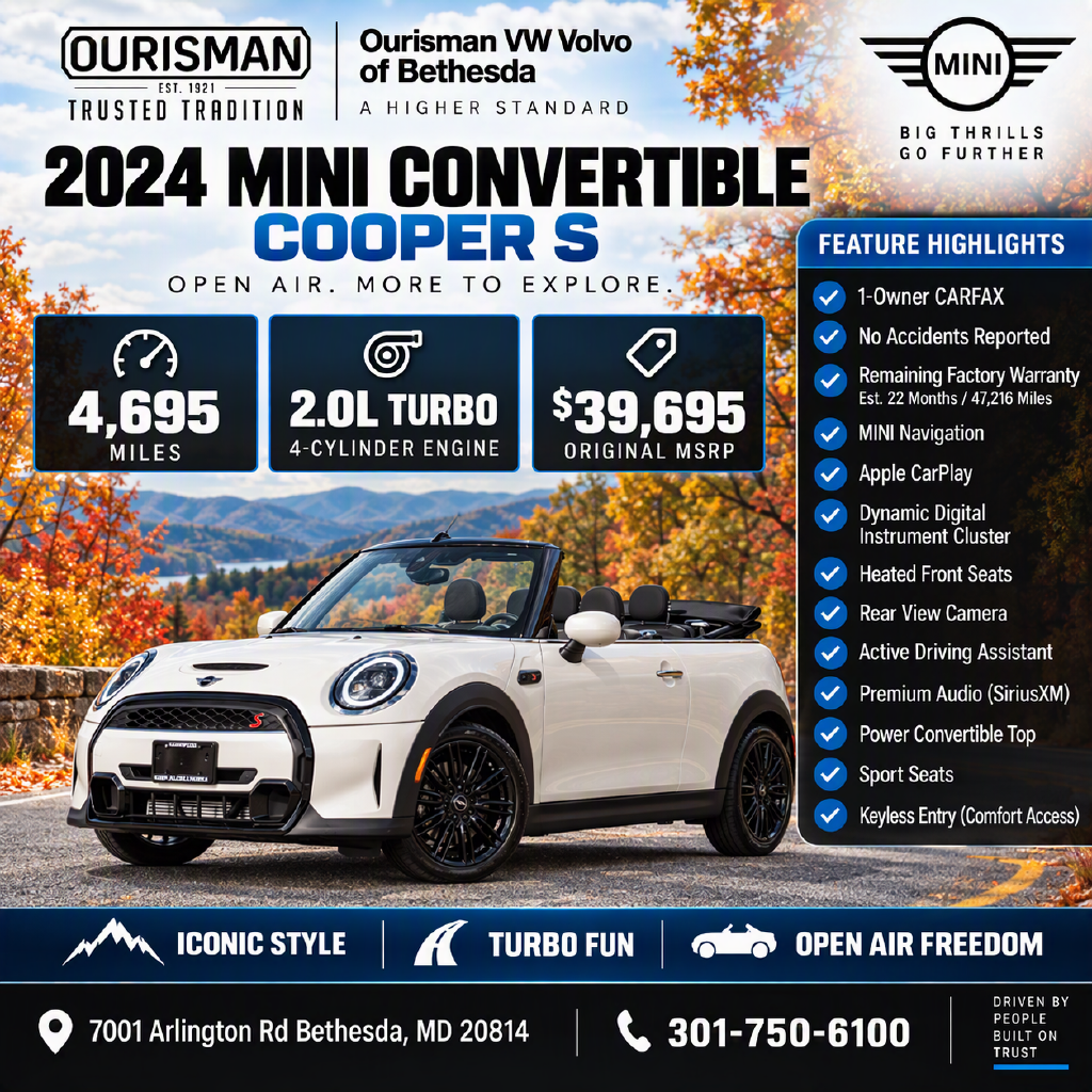 Used 2024 MINI Cooper S Signature Convertible