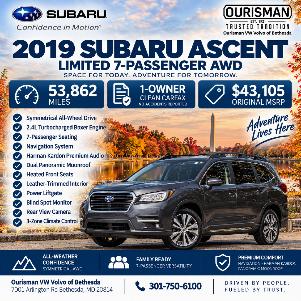 Used 2019 Subaru Ascent Limited SUV