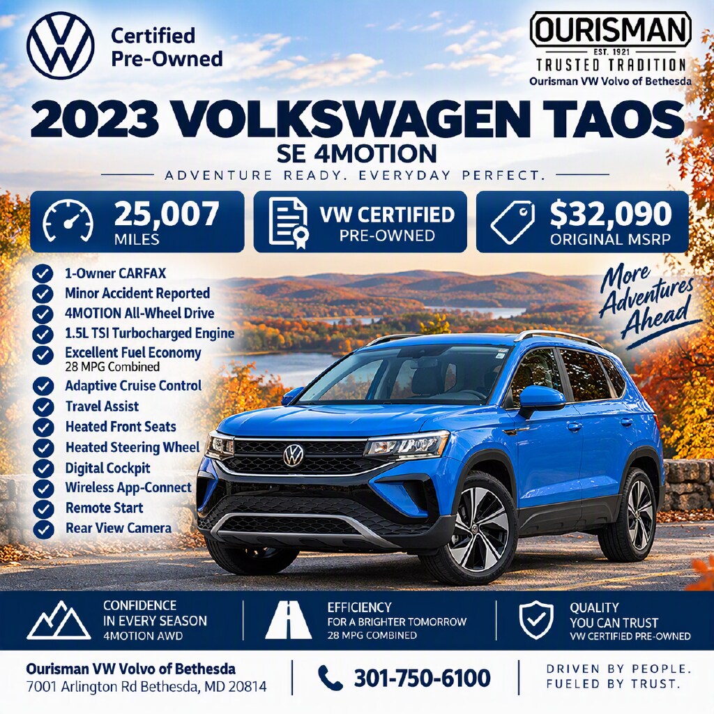 Used 2023 Volkswagen Taos 1.5T SE SUV