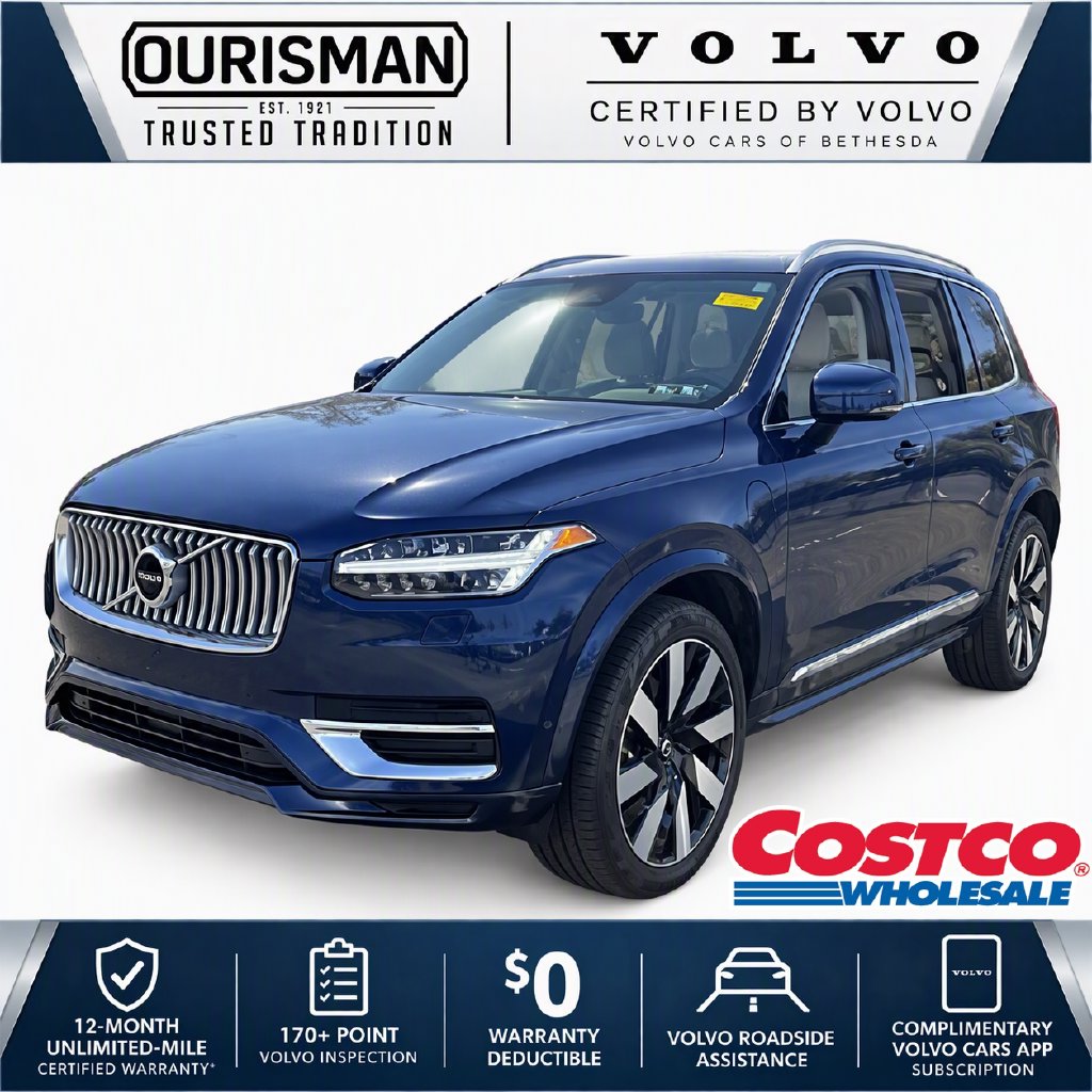 Certified 2024 Volvo XC90 Recharge Plug-In Hybrid T8 Plus Bright Theme 7 Passenger SUV