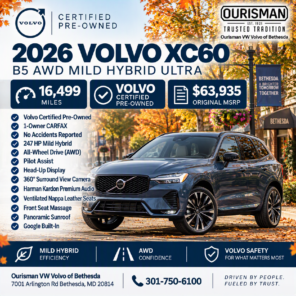 Certified 2026 Volvo XC60 B5 Ultra SUV