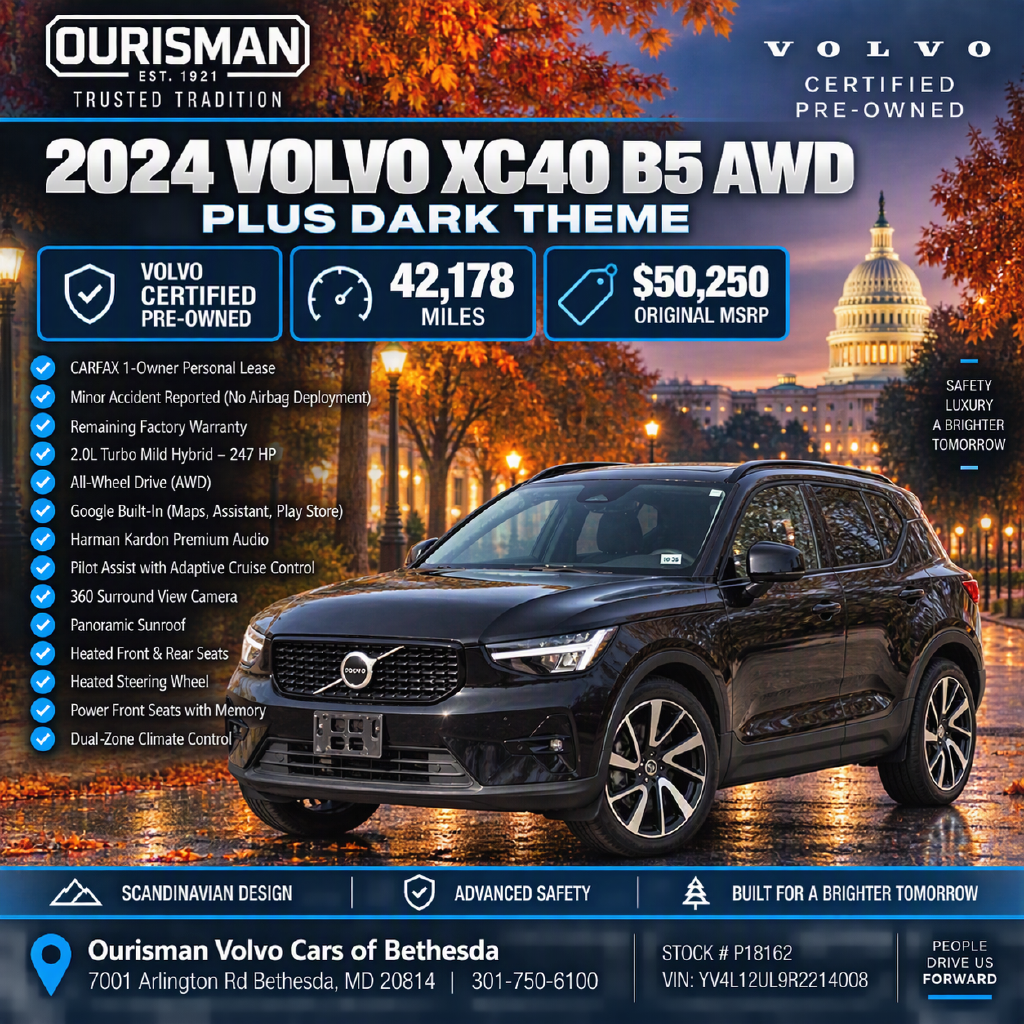 Used 2024 Volvo XC40 B5 Plus Dark Theme SUV