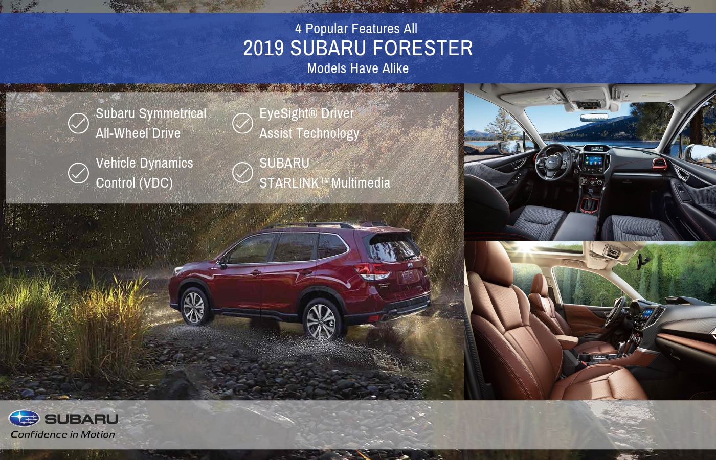 Vehicle Dynamics Control and Other Features of 2019 Subaru Forester
