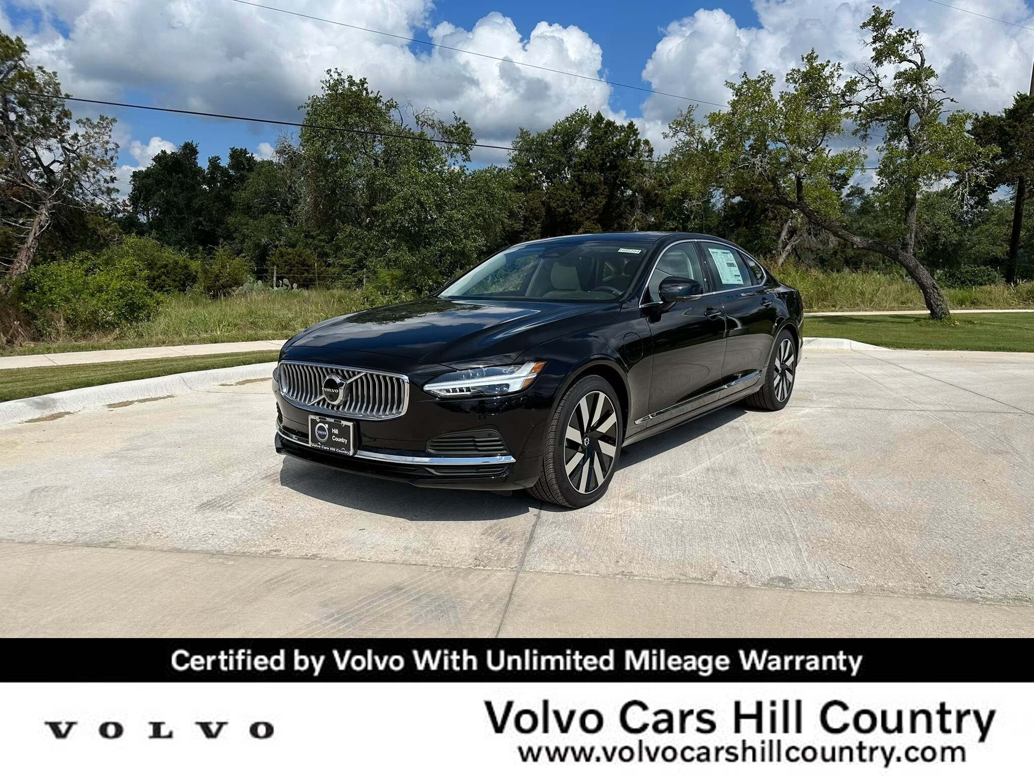 Onyx Black 2024 Volvo S90 Recharge T8 Ultimate eAWD Sedan All-Wheel Drive Automatic