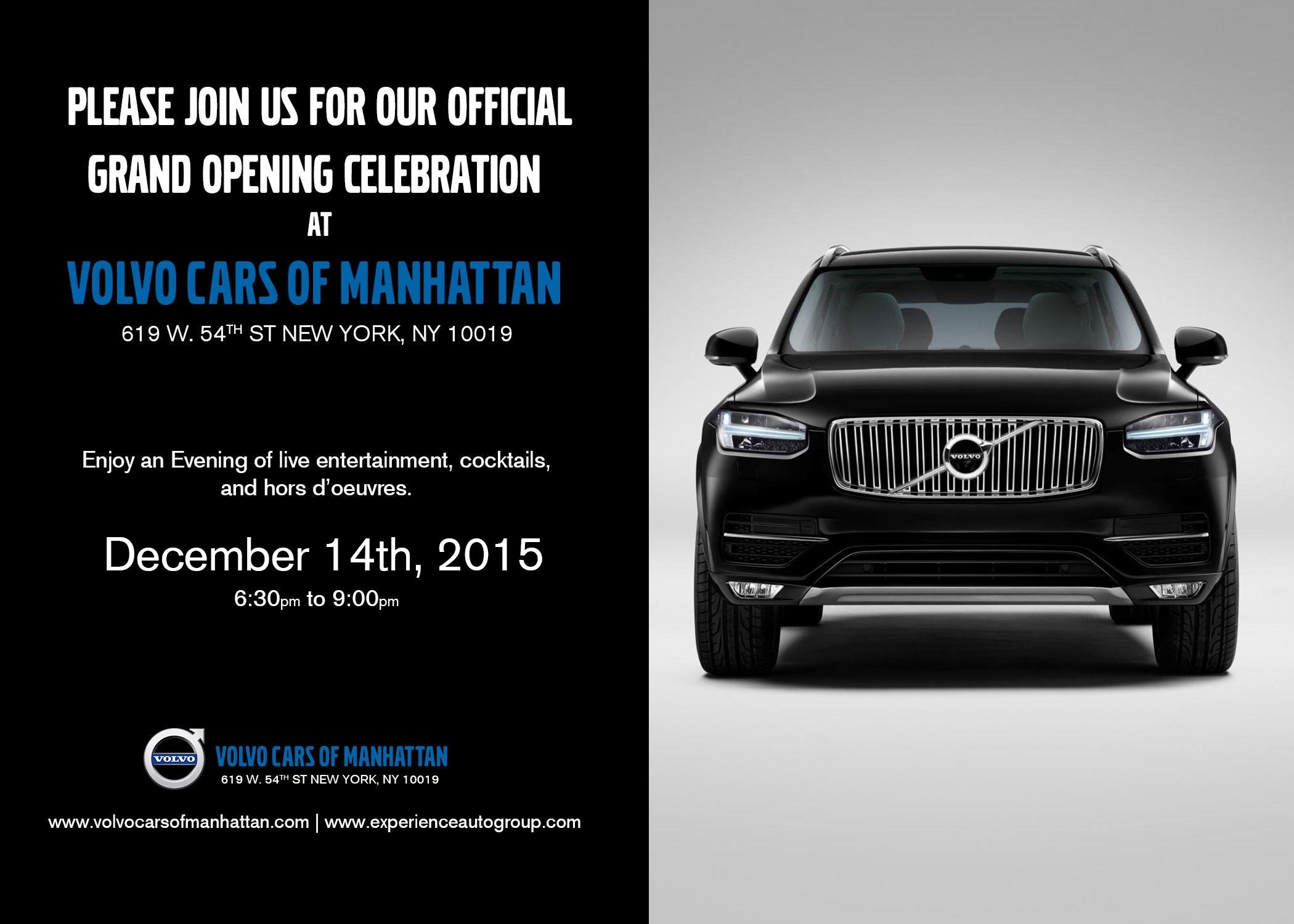 The Experience Auto Group  Volvo Grand Opening  Monday 12142015