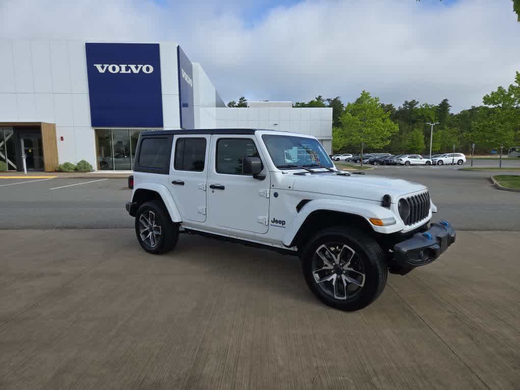Used 2024 Jeep Wrangler 4xe Sports S 4XE with VIN 1C4RJXN68RW141029 for sale in Plymouth, MA