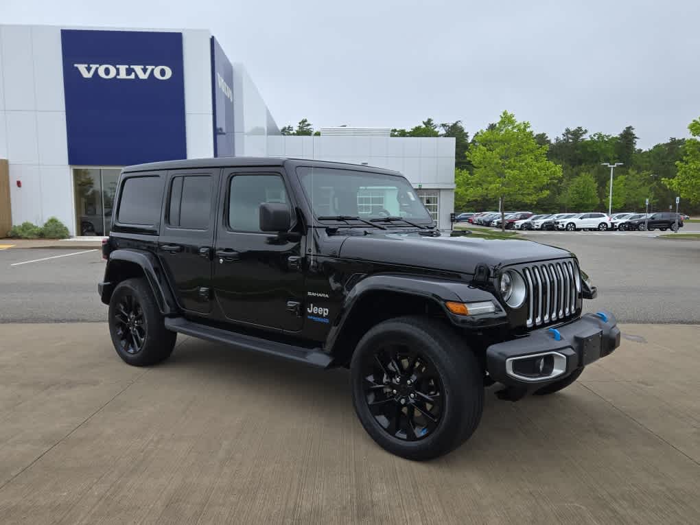 Used 2022 Jeep Wrangler Unlimited Sahara 4XE with VIN 1C4JJXP66NW197961 for sale in Plymouth, MA