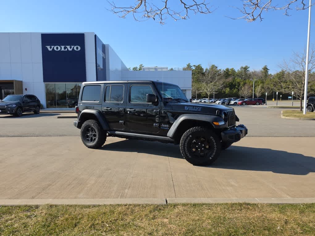 Used 2023 Jeep Wrangler 4xe Willys 4XE with VIN 1C4JJXN68PW605401 for sale in Plymouth, MA