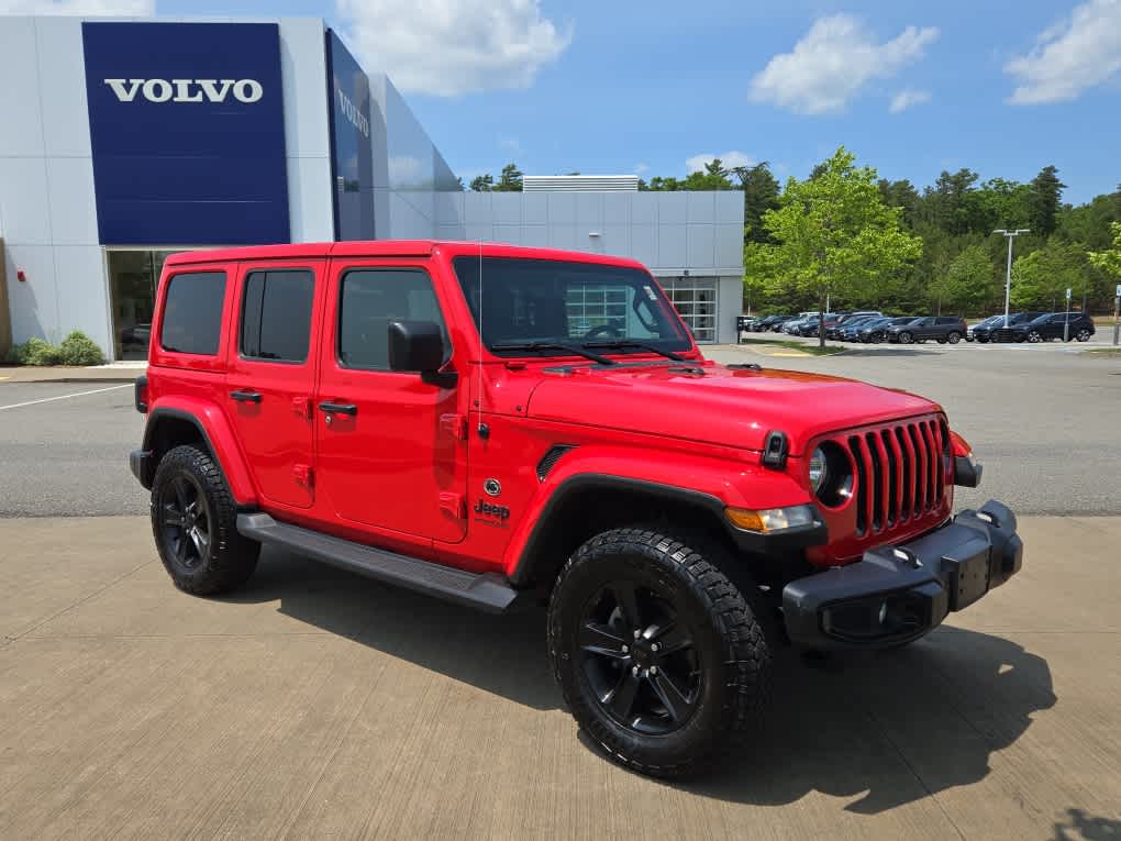 Used 2022 Jeep Wrangler Unlimited Sahara Altitude with VIN 1C4HJXEN3NW118240 for sale in Plymouth, MA