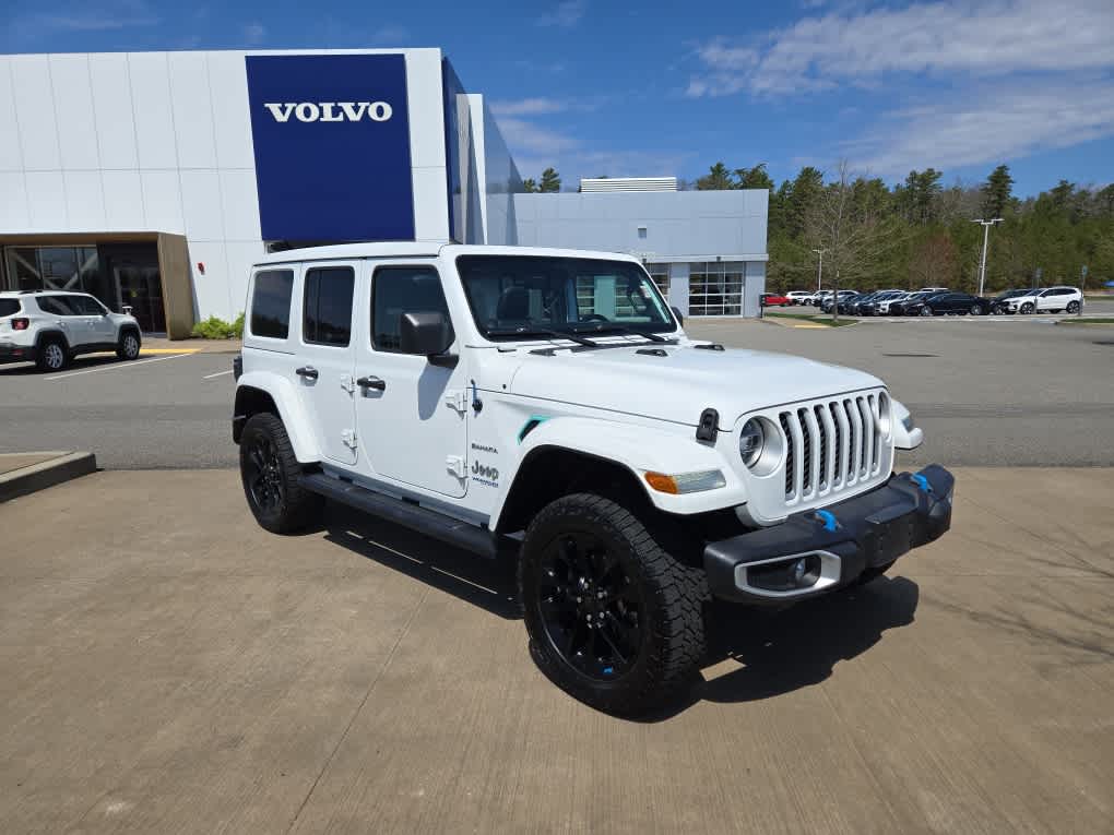 Used 2022 Jeep Wrangler Unlimited Sahara 4XE with VIN 1C4JJXP65NW101947 for sale in Plymouth, MA