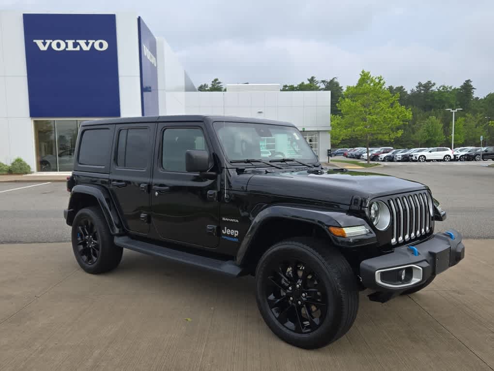 Used 2022 Jeep Wrangler Unlimited Sahara 4XE with VIN 1C4JJXP69NW184895 for sale in Plymouth, MA