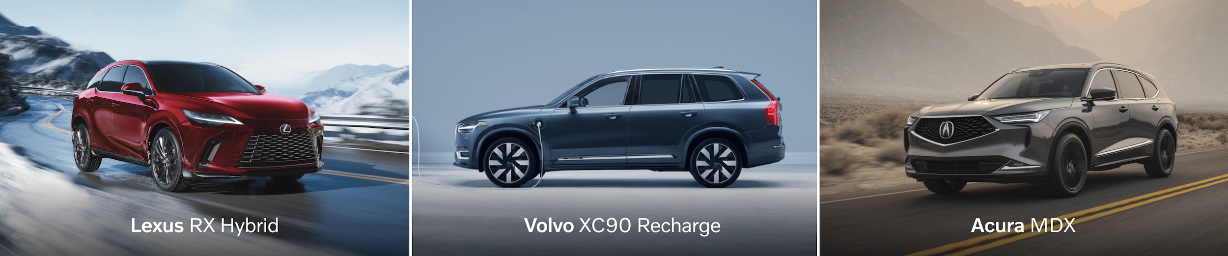 Lexus RX Hybrid Vs. Acura MDX Hybrid Vs. Volvo XC90 Hybrid
