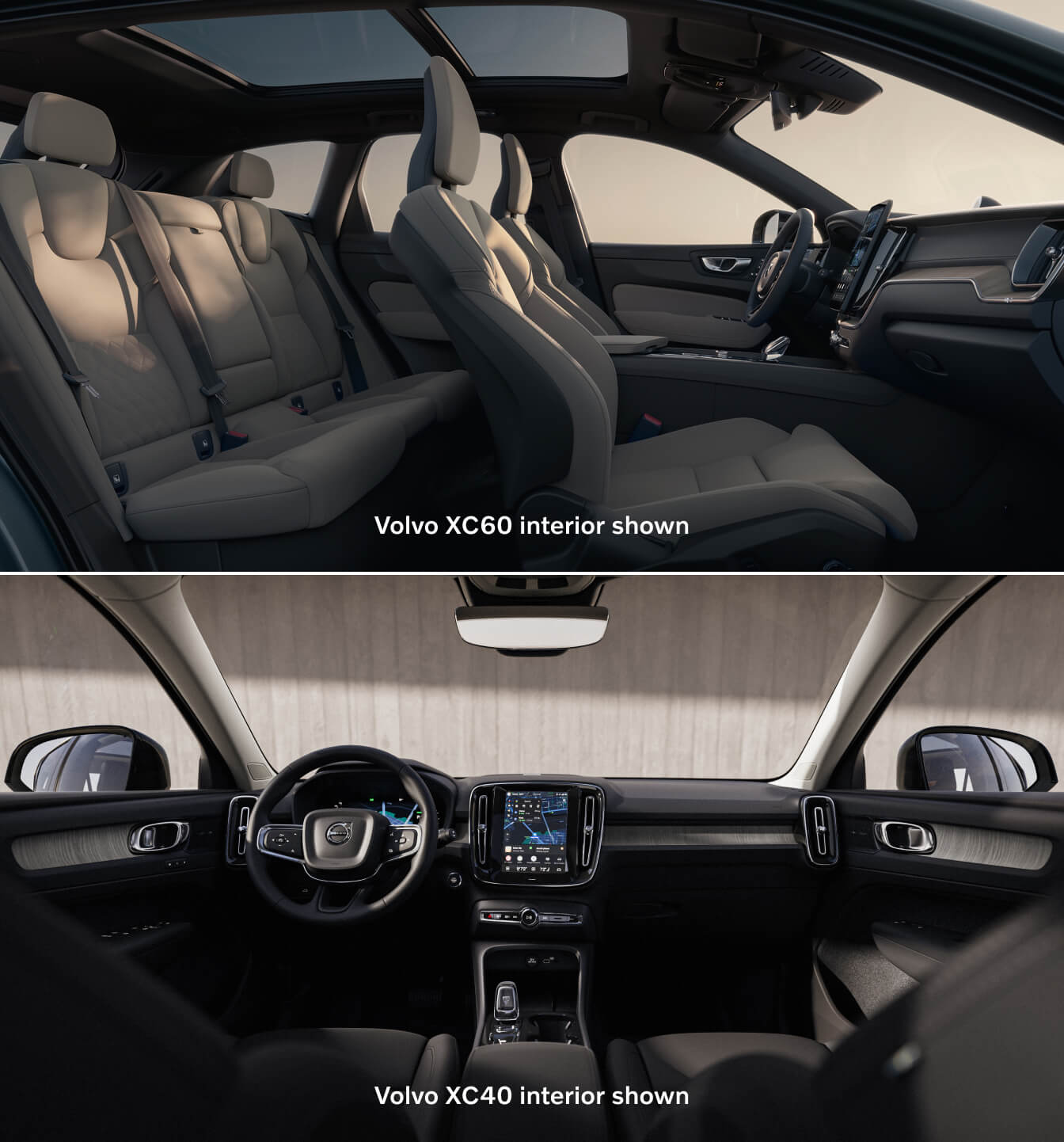 Volvo XC40 vs. Volvo XC60 Interior Dimensions