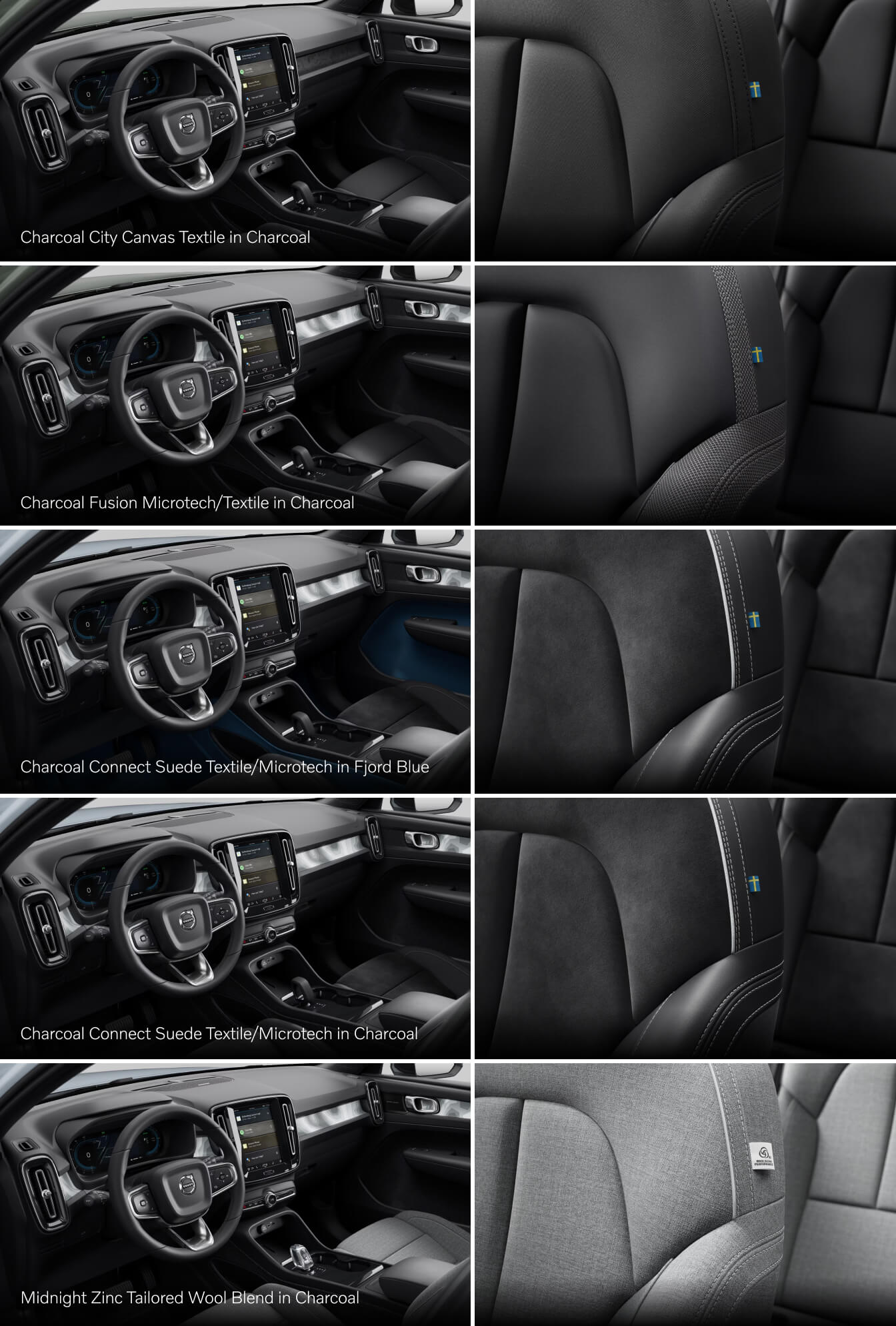 Volvo C40 Recharge Interior Colors