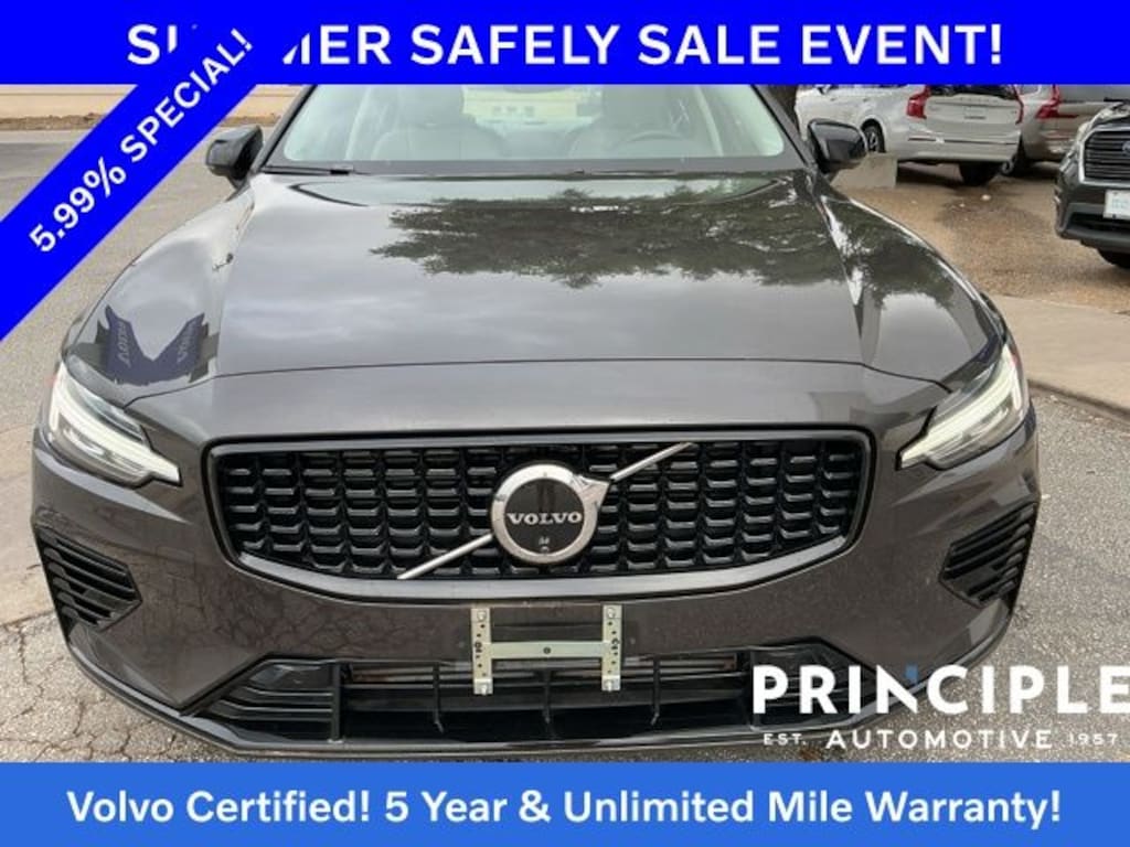 Certified 2024 Volvo S60 Recharge Plug-In Hybrid T8 Plus Dark Theme Sedan