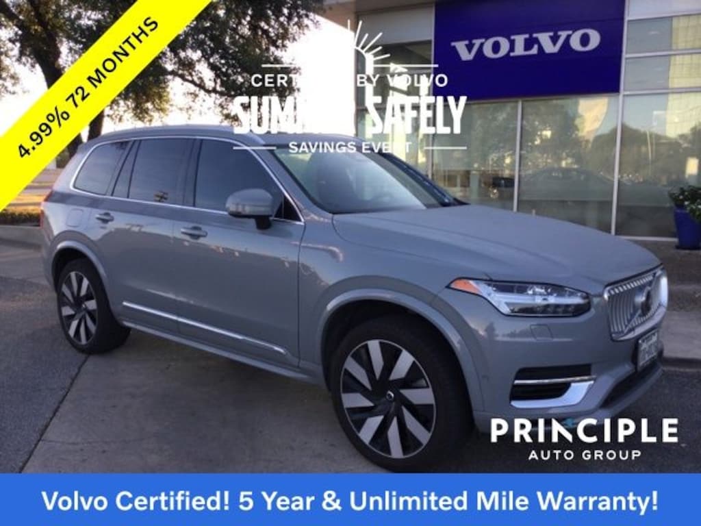 Certified 2024 Volvo XC90 Recharge Plug-In Hybrid T8 Plus Bright Theme 7 Passenger SUV