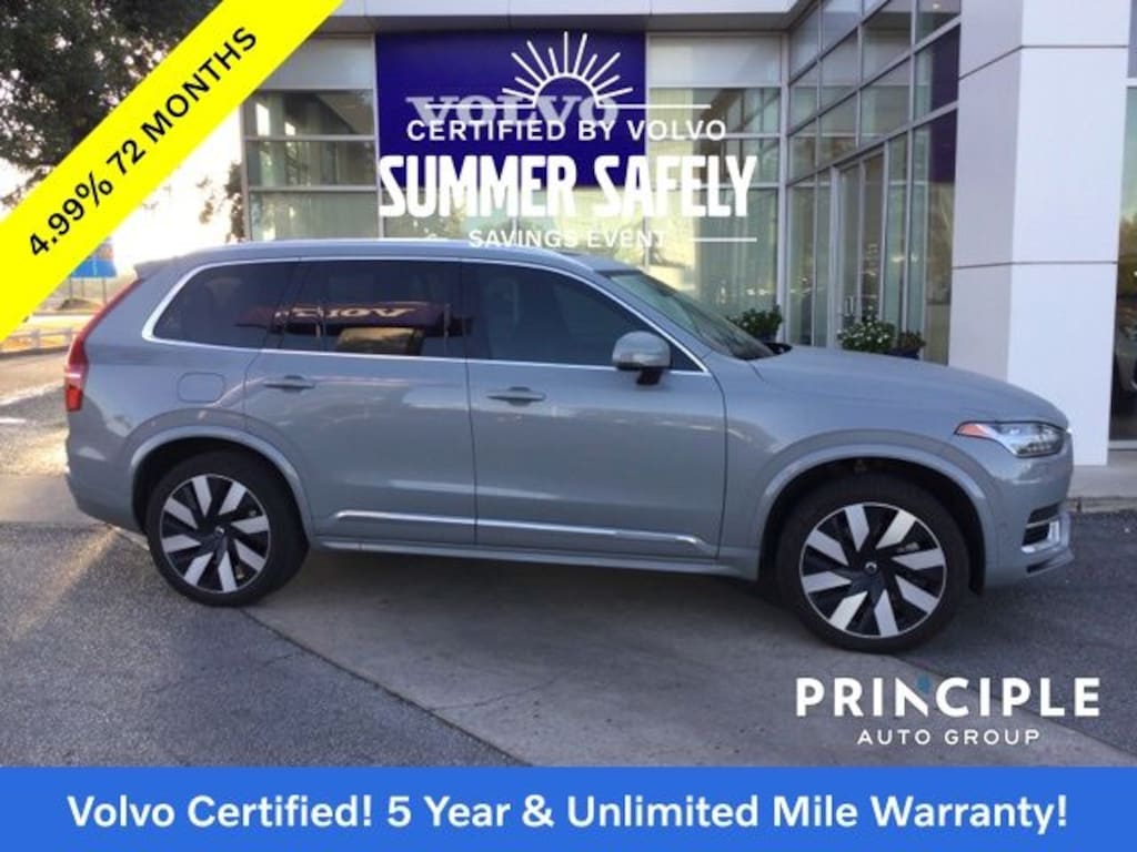 Certified 2024 Volvo XC90 Recharge Plug-In Hybrid T8 Plus Bright Theme 7 Passenger SUV