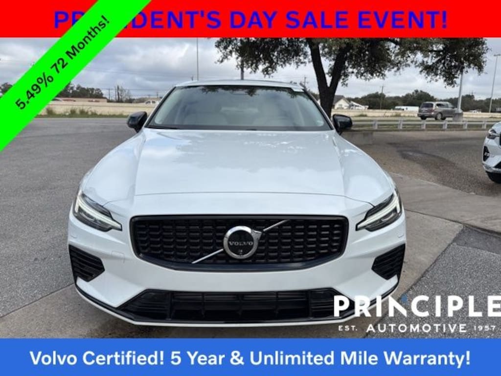 Certified 2024 Volvo S60 Recharge Plug-In Hybrid T8 Plus Dark Theme Sedan