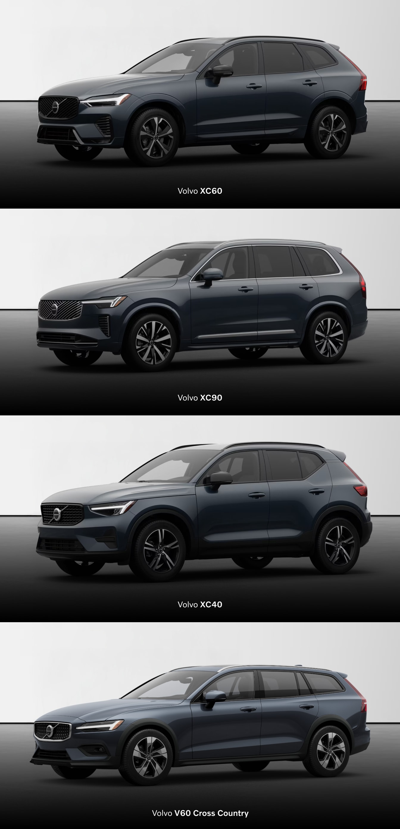 Denim Blue Volvo SUVs