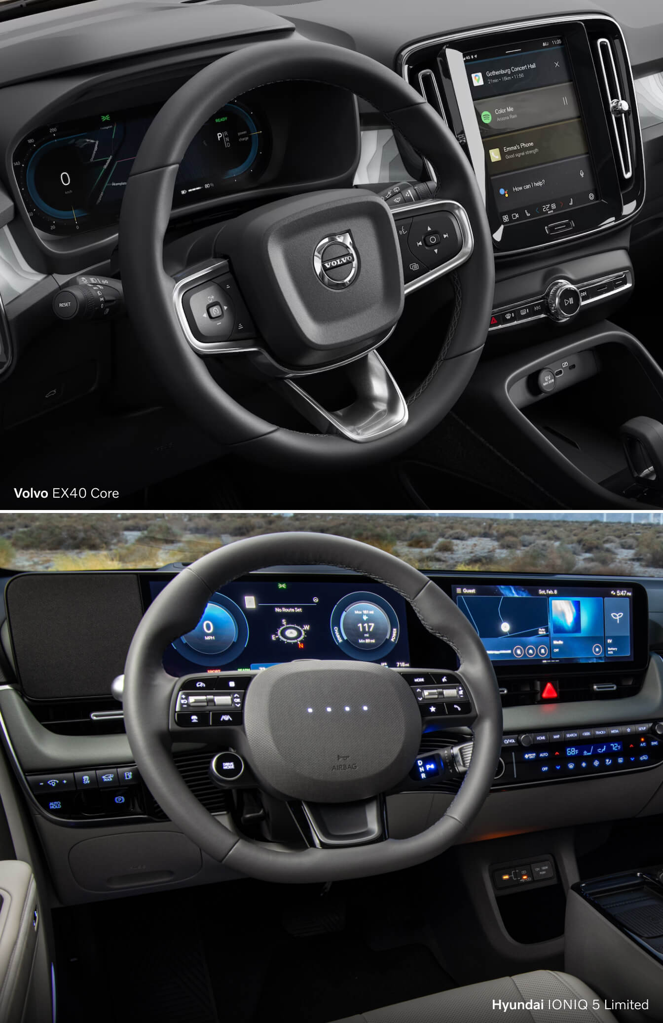 Volvo EX40 vs. Hyundai IONIQ 5: Trims & Interior Benefits