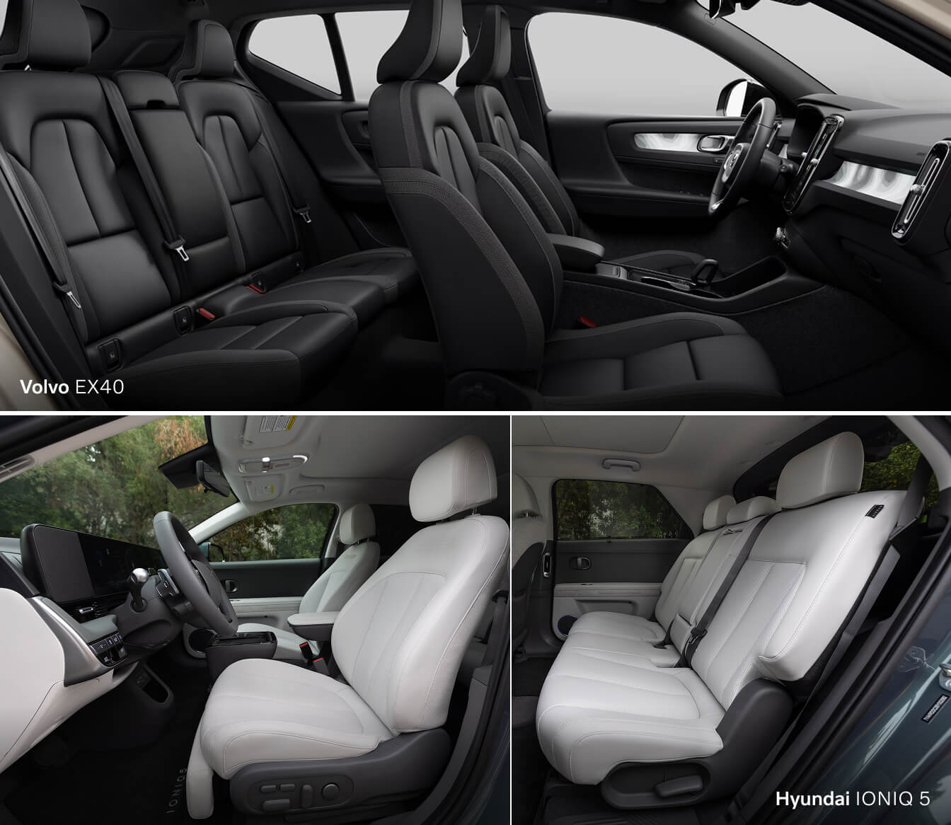 Hyundai IONIQ 5 vs. Volvo EX40: Passenger Capacity & Dimensions