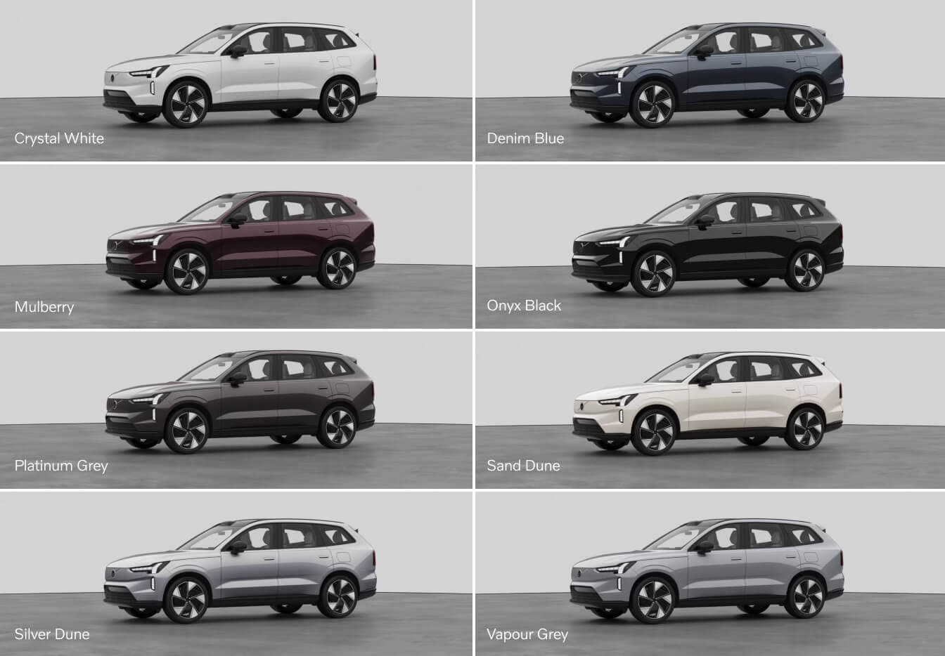 2025 Volvo EX90 Colors Interior & Exterior Options