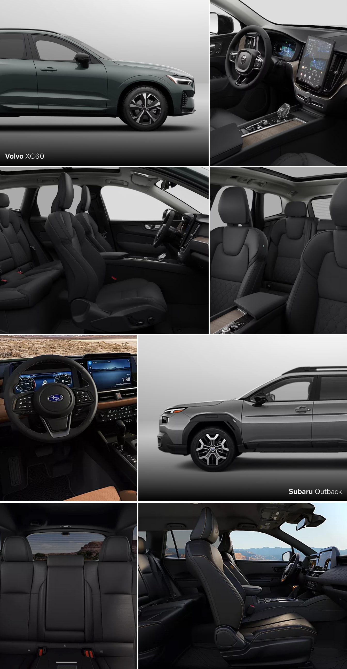 Subaru Outback vs. Volvo XC60: Price, Trims & Standard Features