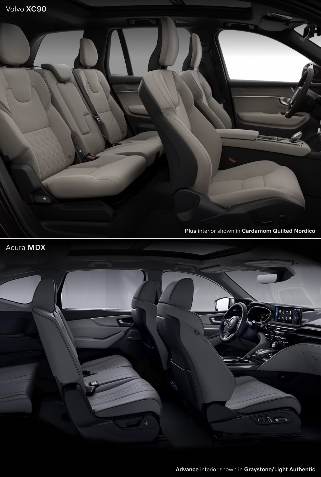 Which Is Bigger: The Volvo XC90 or Acura MDX?