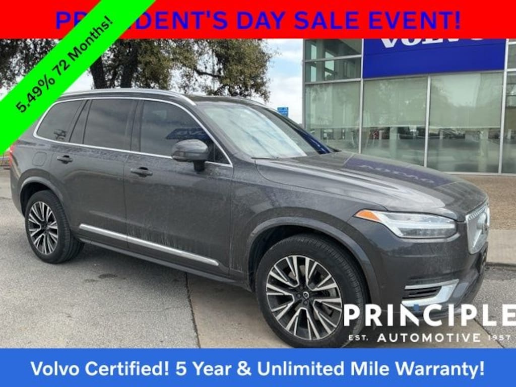 Certified 2023 Volvo XC90 Recharge Plug-In Hybrid T8 Plus Bright Theme 7 Passenger SUV