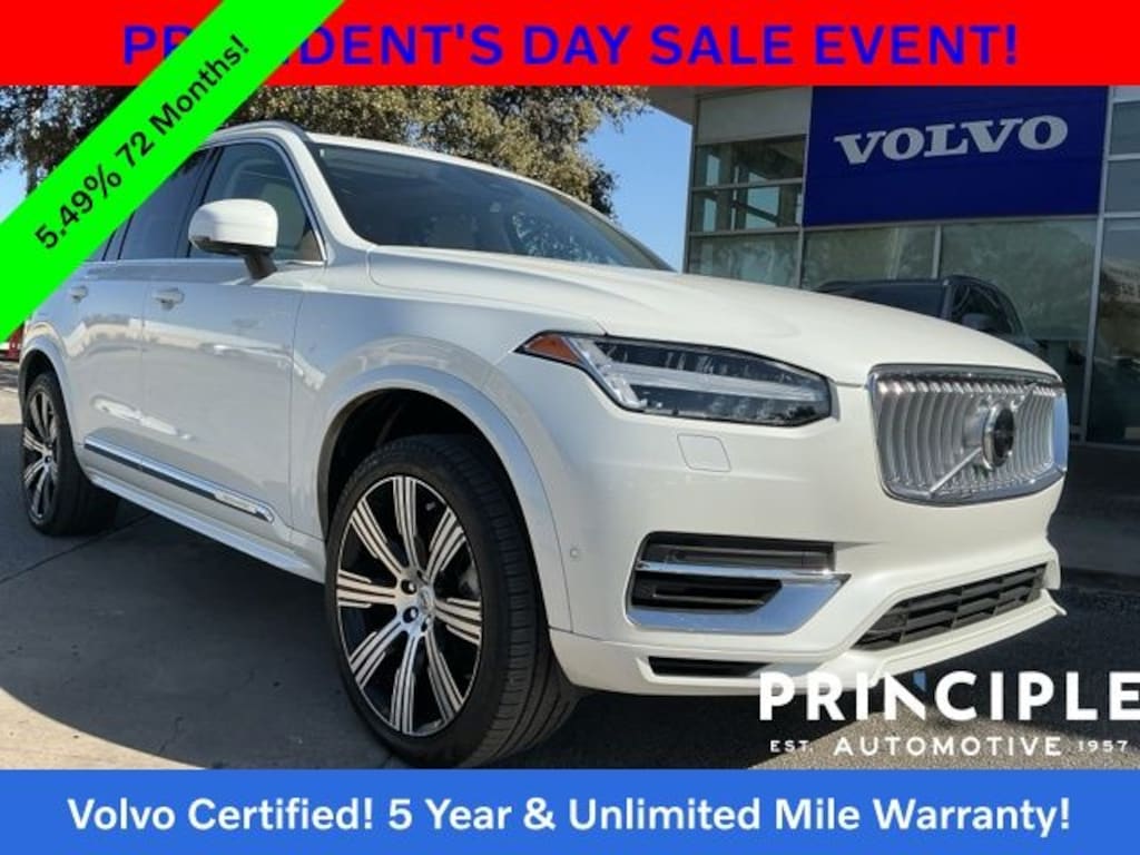 Certified 2023 Volvo XC90 Recharge Plug-In Hybrid T8 Plus Bright Theme 7 Passenger SUV