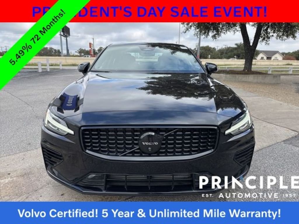 Certified 2024 Volvo S60 Recharge Plug-In Hybrid T8 Plus Black Edition Sedan