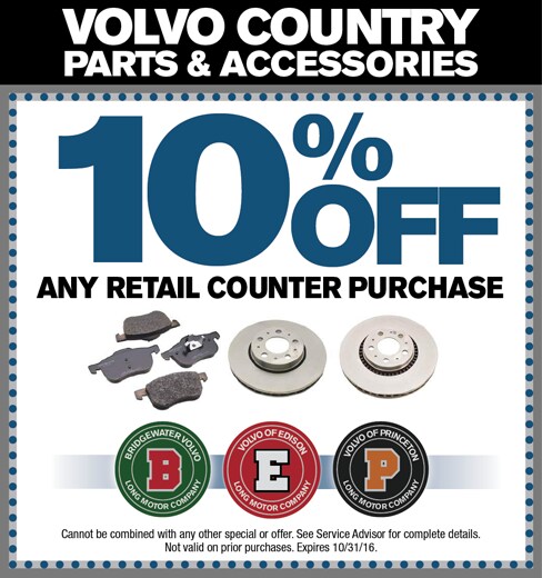 Volvo Country Parts Specials 10% Off Any Retail Counter Purchase
