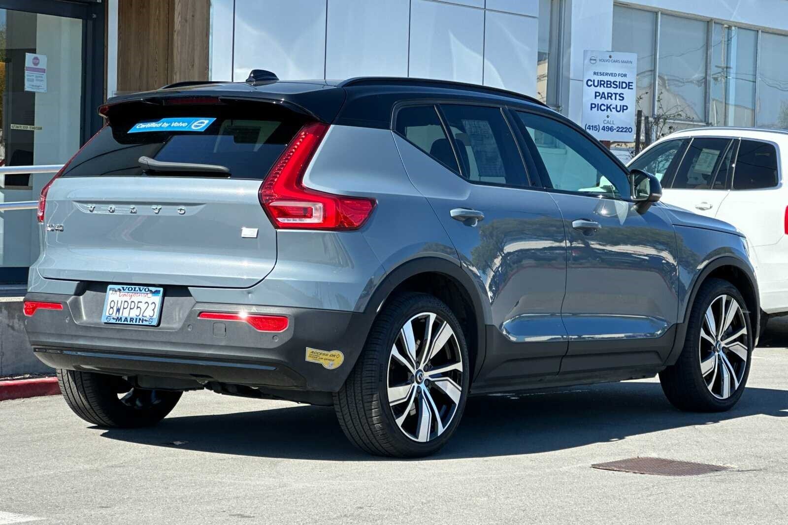 Certified 2021 Volvo XC40 Recharge with VIN YV4ED3UR7M2558407 for sale in San Rafael, CA